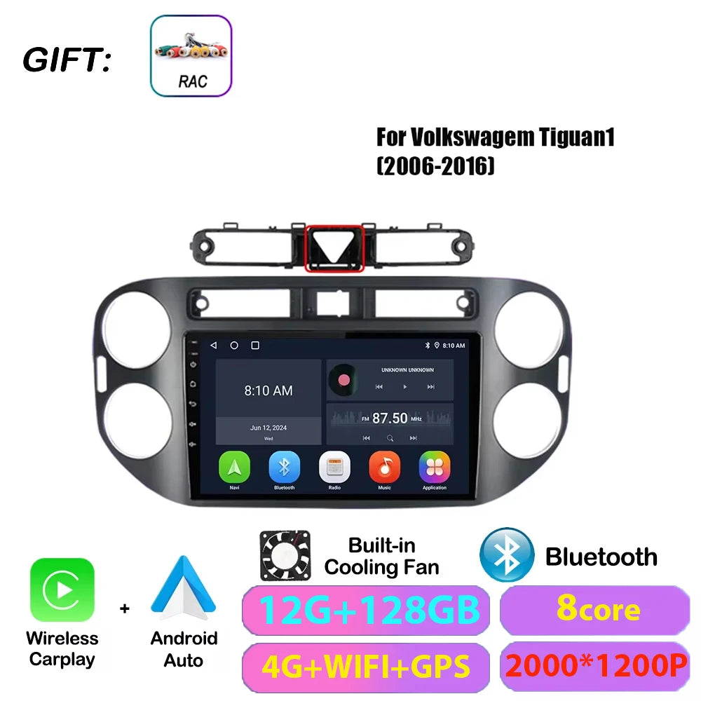 VW Tiguan Android 17 — 4G DSP, CarPlay