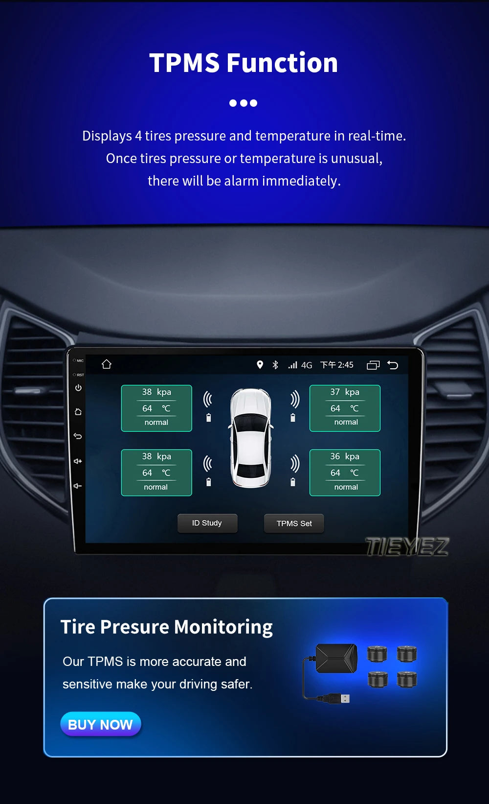 Kia Picanto Android 15 — 2K QLED, CarPlay, 4G