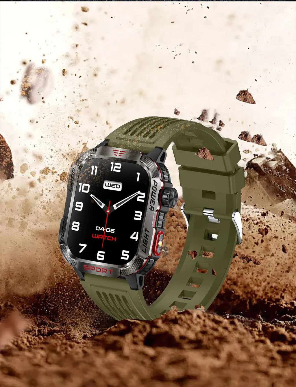 GUHUAVMI Outdoor Watch — AMOLED, GPS, Bluetooth