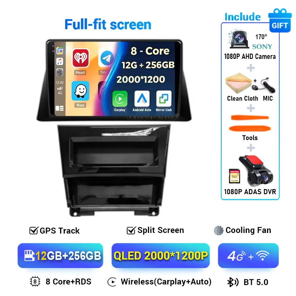Android 15 Carplay Auto Pour Honda Accord 8 2008 2009 2010 2011 2012 Autoradio Lecteur Multimédia Unité Centrale GPS DSP Audio WIFI+4G