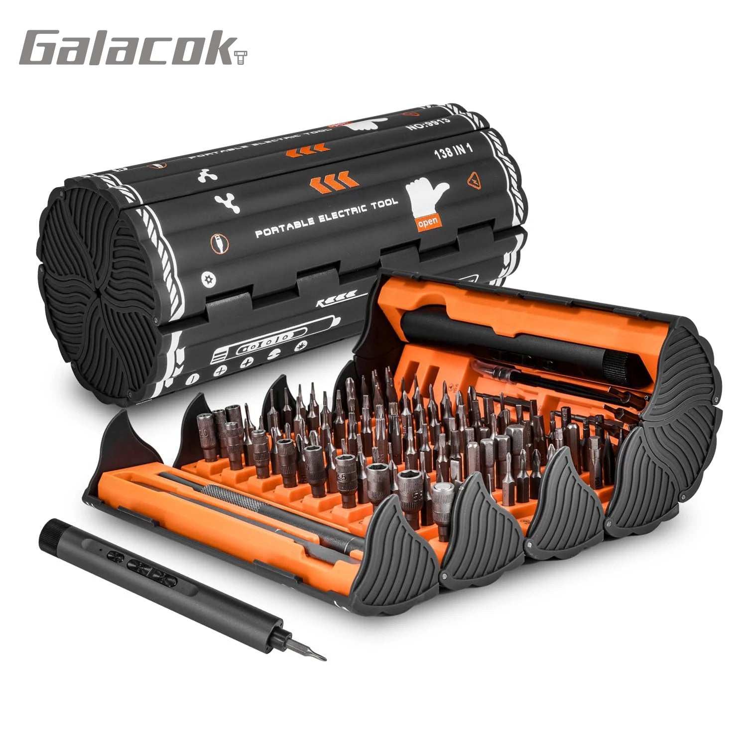 Precision Electric Screwdriver Set 138 in 1 with LED Magnetic Phillips Torx Screwdriver Bits for iPhone PC Camera Watch Glasses