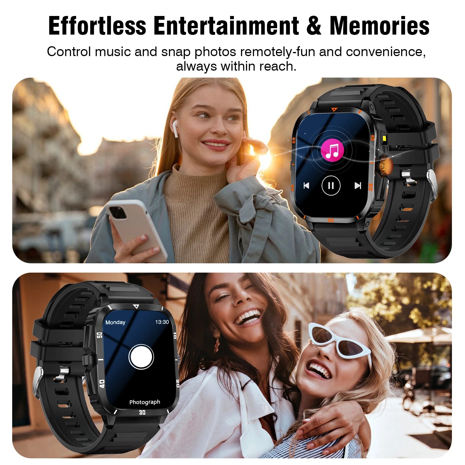 2025 Smartwatch — Calling, Dual Straps, Flashlight