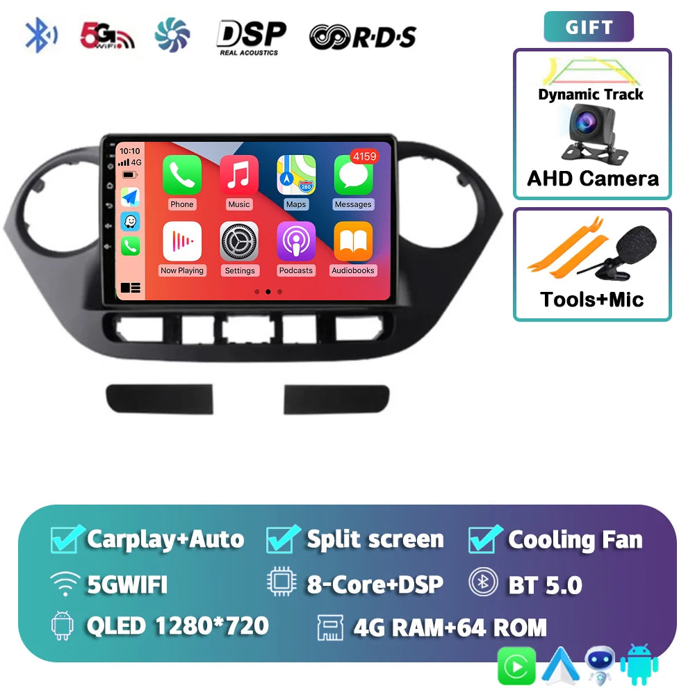 Android 15 Car Radio — Compatible with Hyundai i10 | 2K QLED | AI Voice