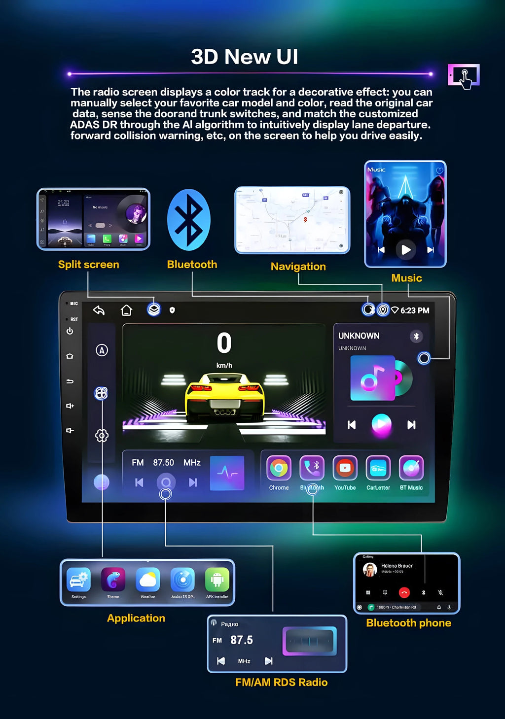 Isuzu D-Max Autoradio — Wireless CarPlay, Android Auto