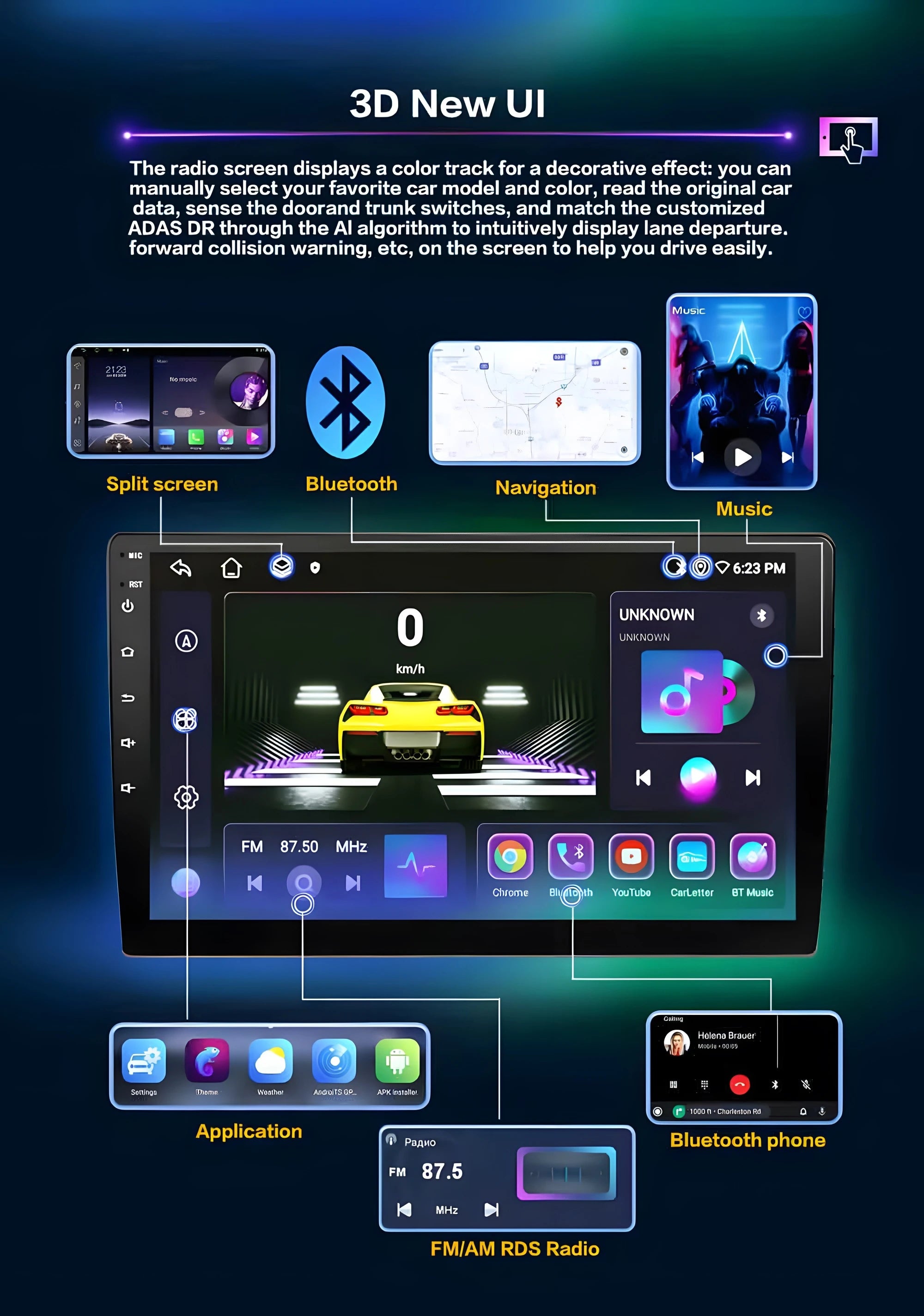 Isuzu D-Max Autoradio — Wireless CarPlay, Android Auto