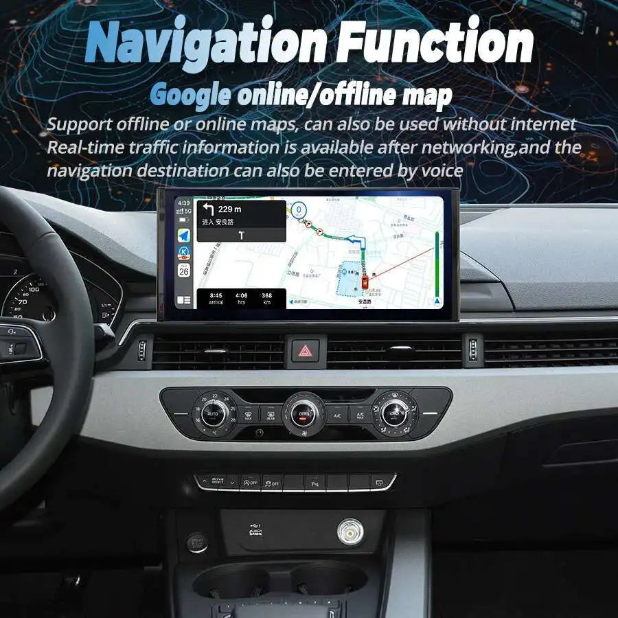Audi A4/A5 12.3" — Android 13, QLED, CarPlay