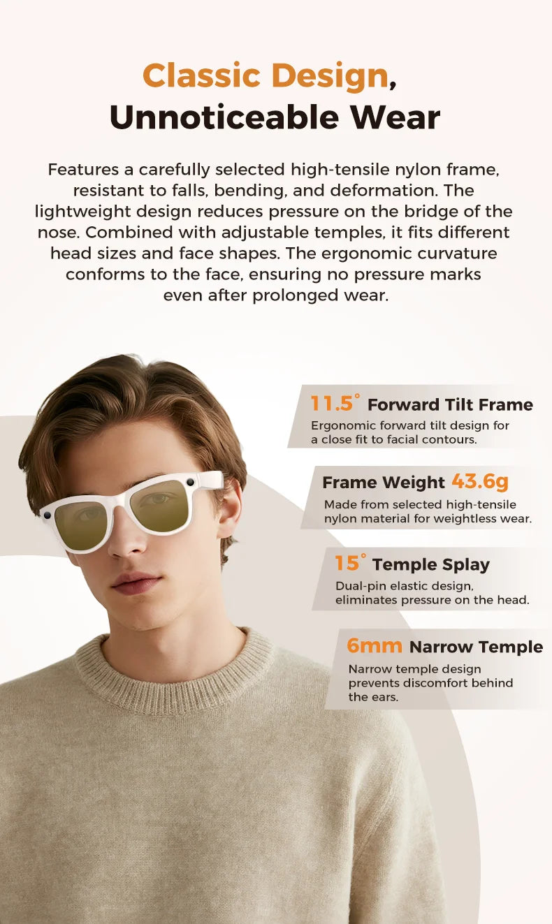 AI Smart Glasses — Translation, Camera, Power Bank
