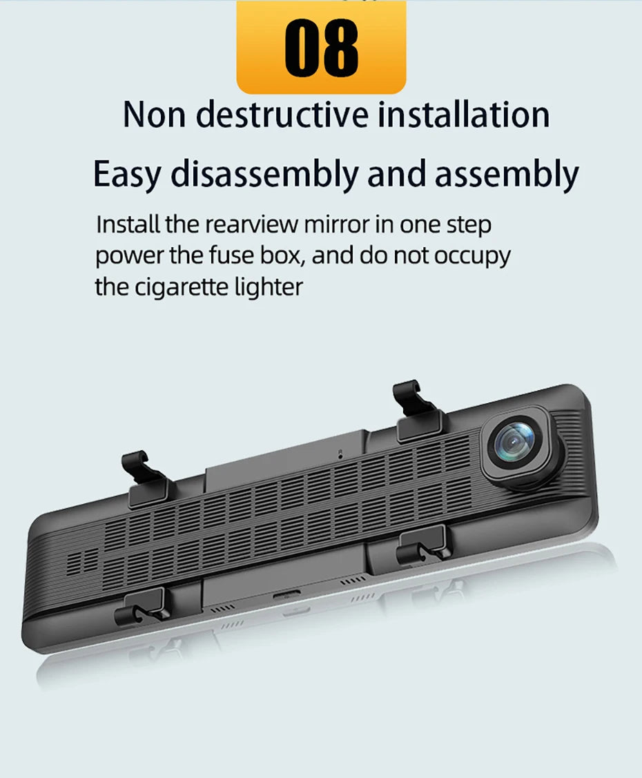 11.26" 4K Dash Cam — BSD, ADAS, Night Vision