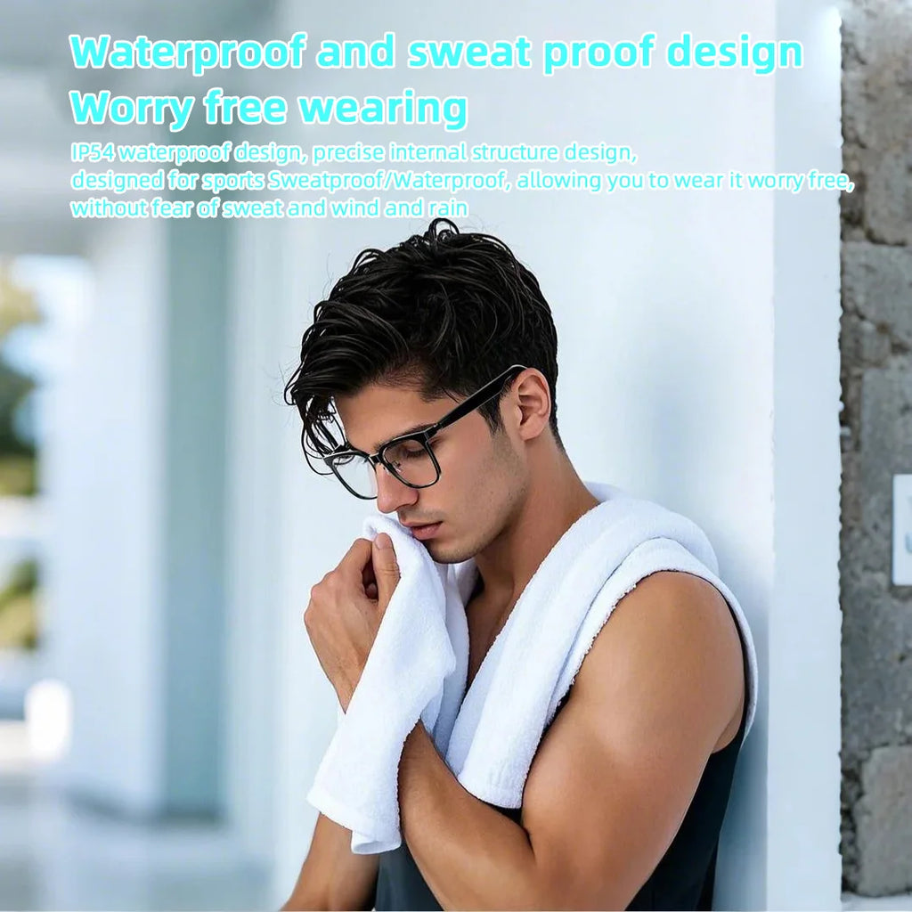 Unisex-Smart-Brille — magnetische Gläser, Bluetooth 5.4, kabellose Anrufe & Musik