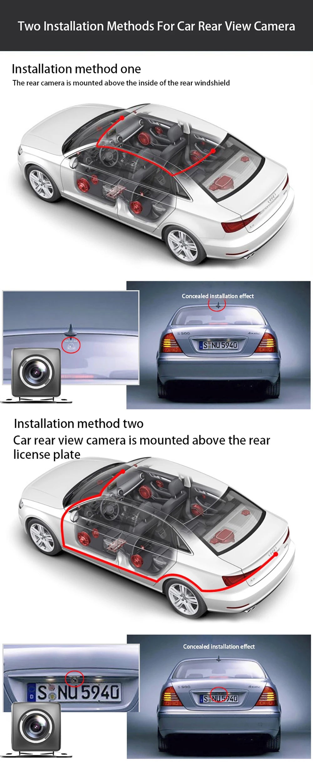 WiFi 3-Channel Dash Cam — 1080P, Cabin Lens