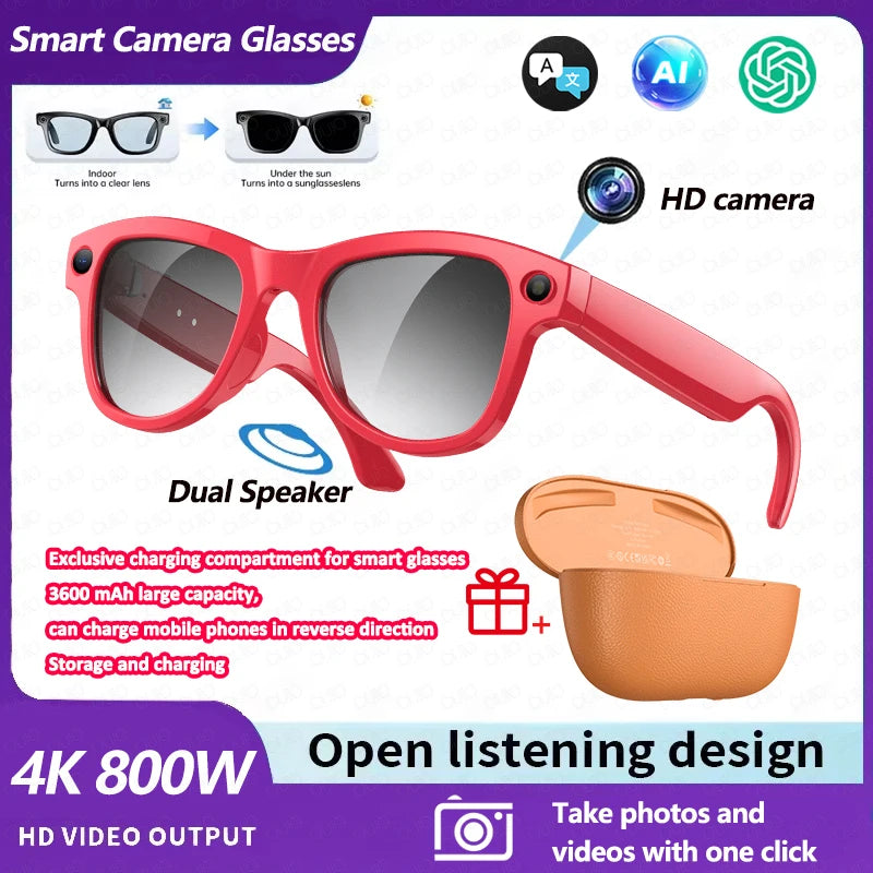 2026 AI Glasses — 4K Camera, ChatGPT, 32GB