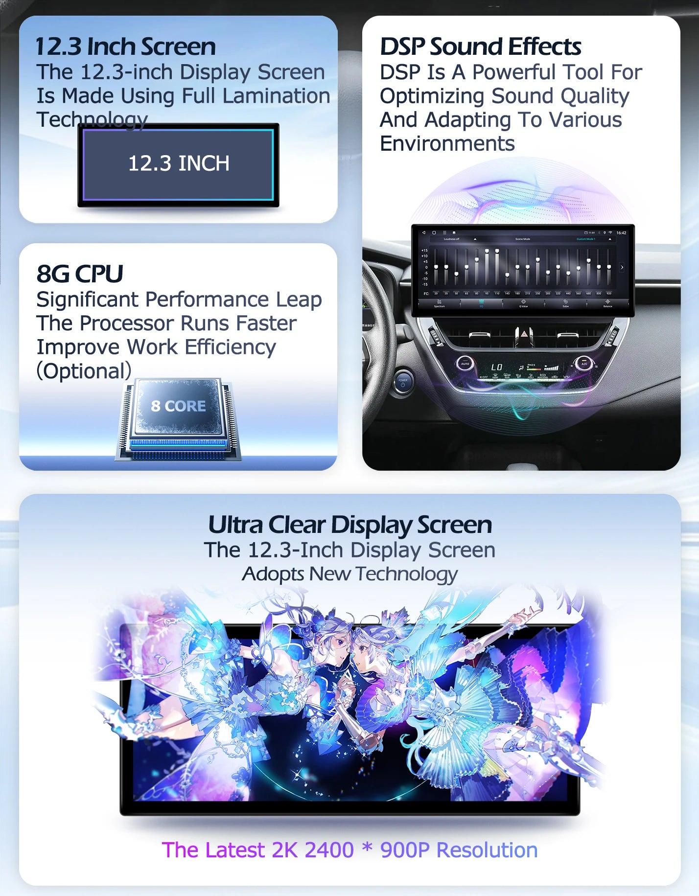 12,3" Android Autoradio — Mazda 3 Axela 2020-2022, 2400x900P, CarPlay, GPS, WiFi