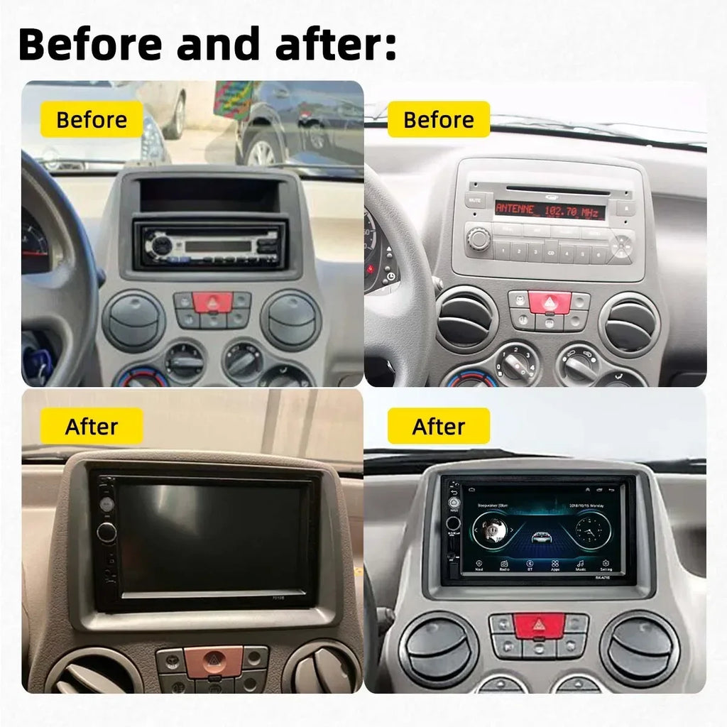 FIAT Panda 2 Din — 7" GPS, WiFi, Car Stereo