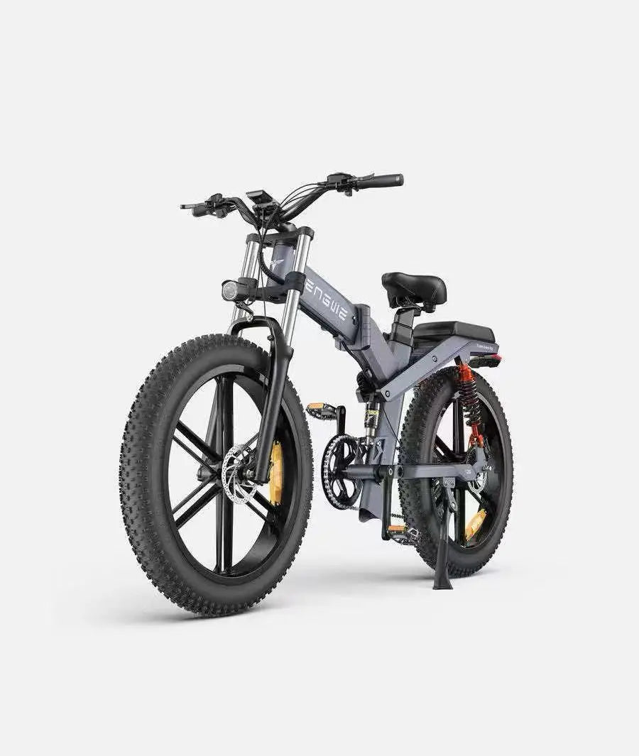 Electric Bicycle 26Inch 1000W 48V 29.2AH Folding Lithium Battery Bike Full Shock Absorber 26X4.0 Snow Tire E-bike — available at Teckeleck
