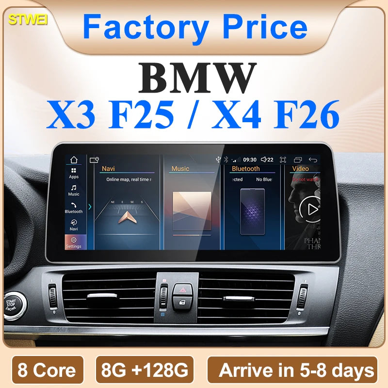 STWEI BMW X3/X4 — 12.3", Wireless CarPlay