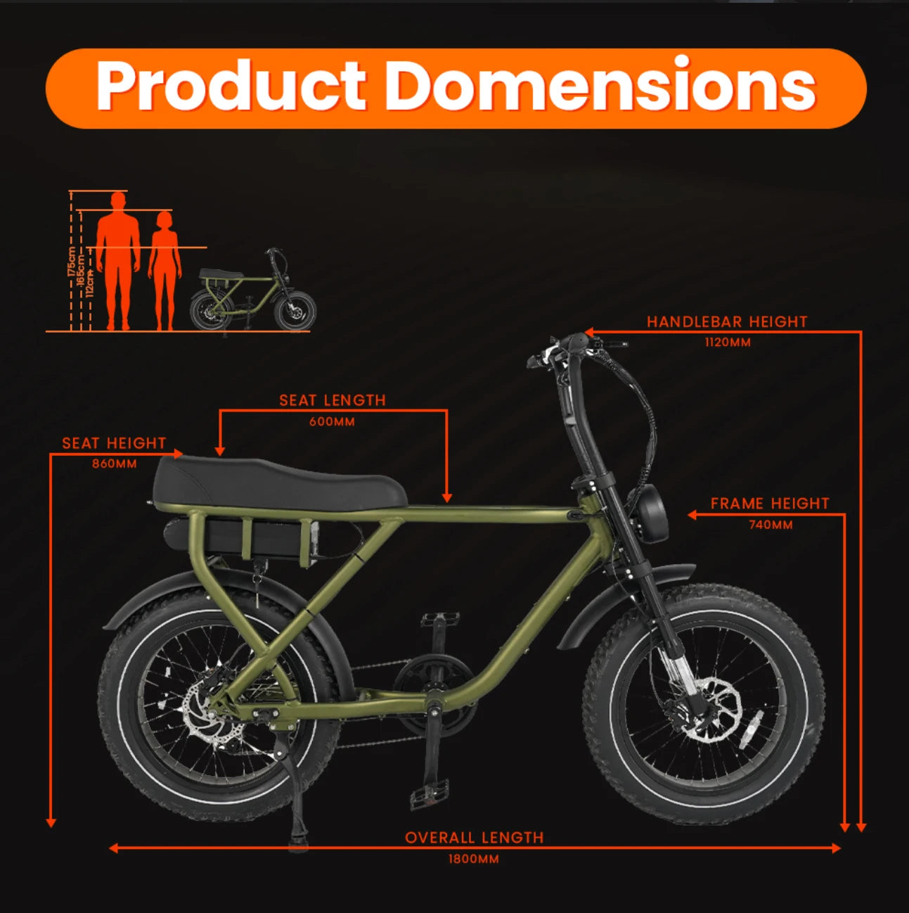 750W Fat Tire E-Bike — Disc Brakes, 7-Speed