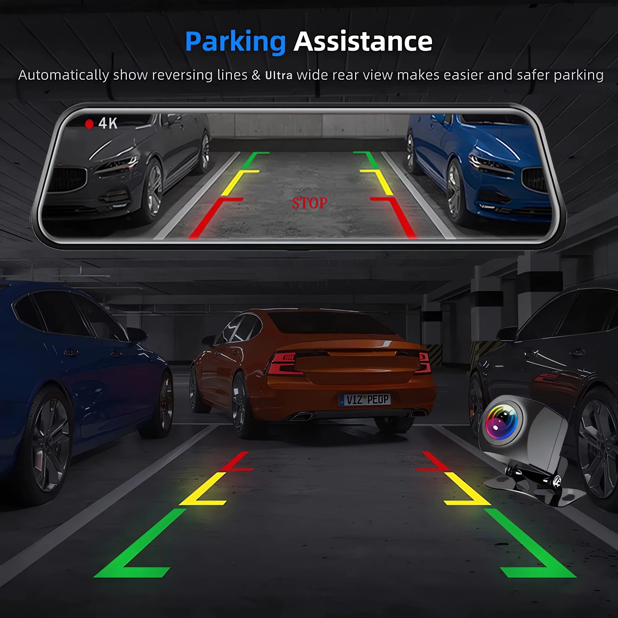 10" 4K Dash Cam — Dual Lens, GPS, WiFi