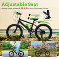 20" Kids Mountain Bike 7-Speed with Adjustable Seat & 187LB Capacity, All-Terrain Bicycle for Outdoor Adventure