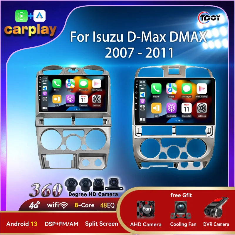 Isuzu D-Max Autoradio — Wireless CarPlay, Android Auto