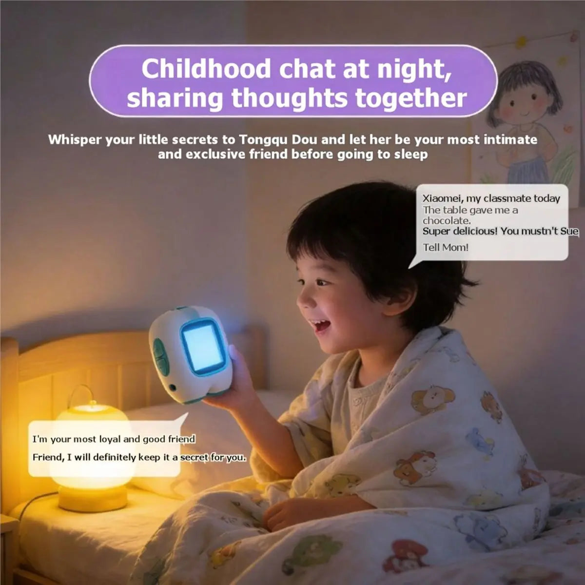 AI Intelligent Robot Interactive Voice Assistant With Wi-Fi Version Smart Clock Image Recognition Storytelling Functionality