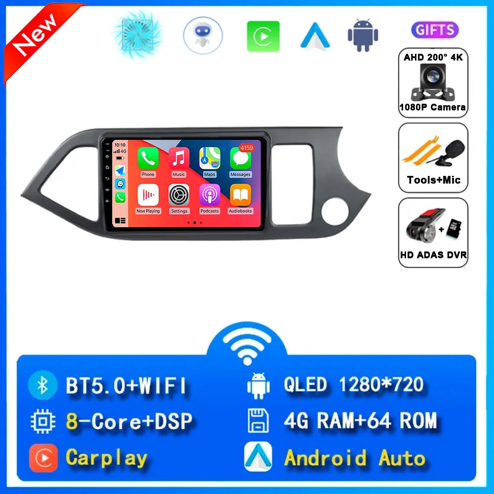 Kia Picanto Android 15 — WiFi, CarPlay, 4G