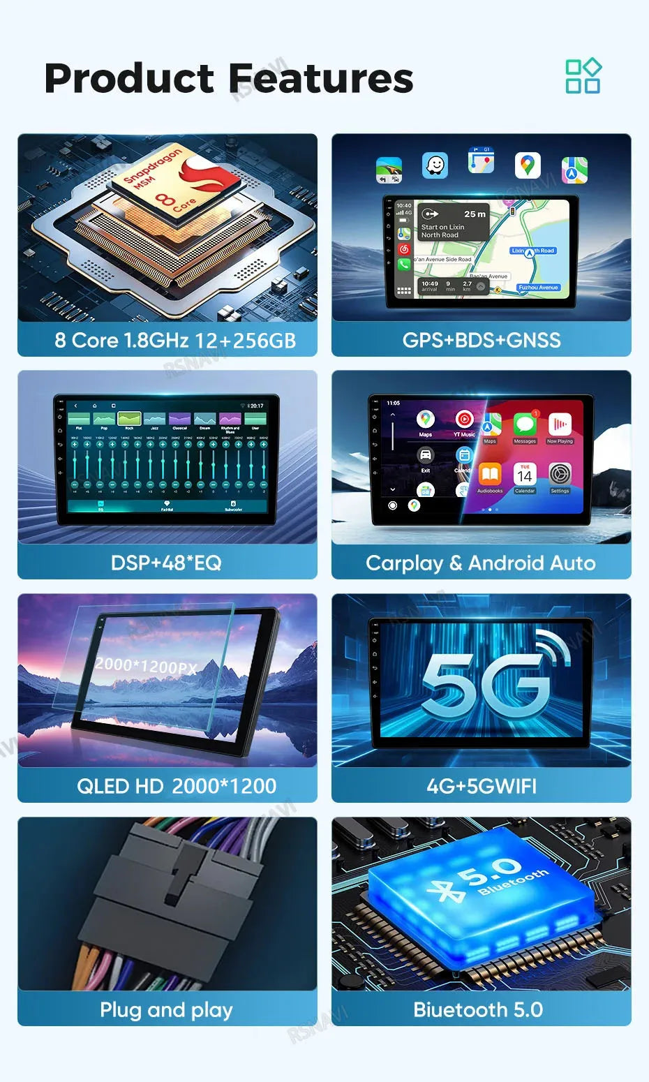 Kia Rio Android 15 — 2K Screen, CarPlay, GPS