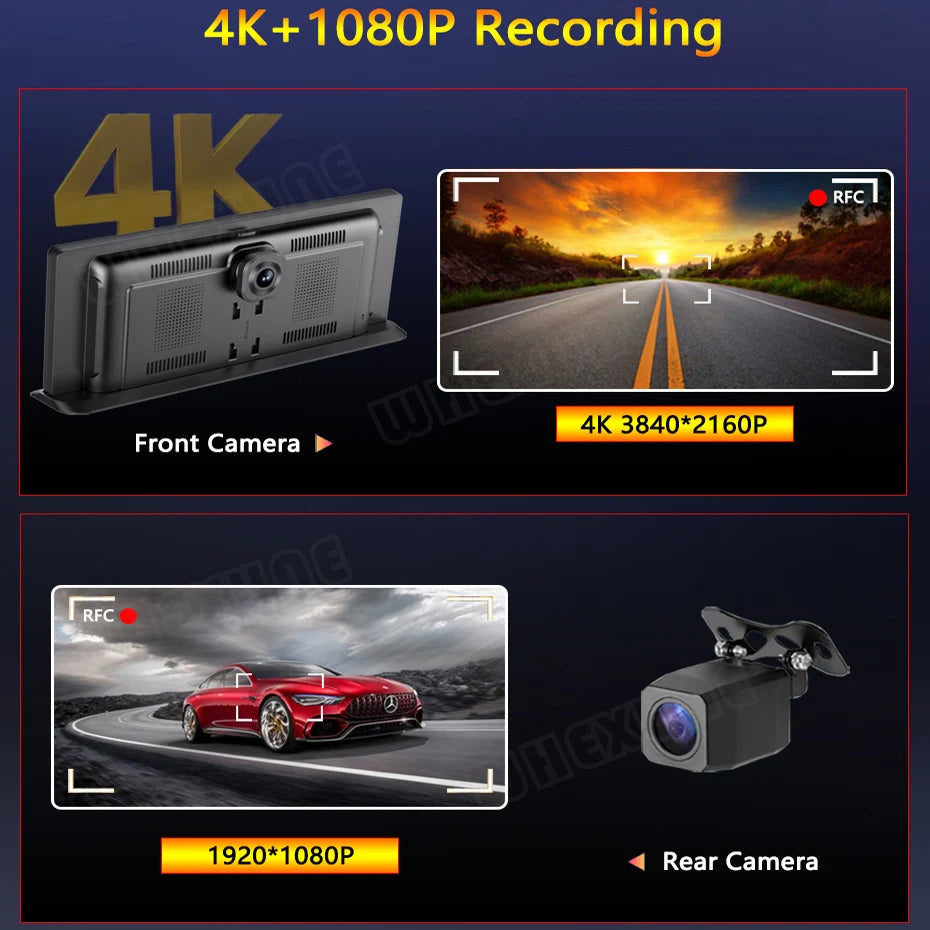11.3" 4K Dashcam — CarPlay, Voice Control