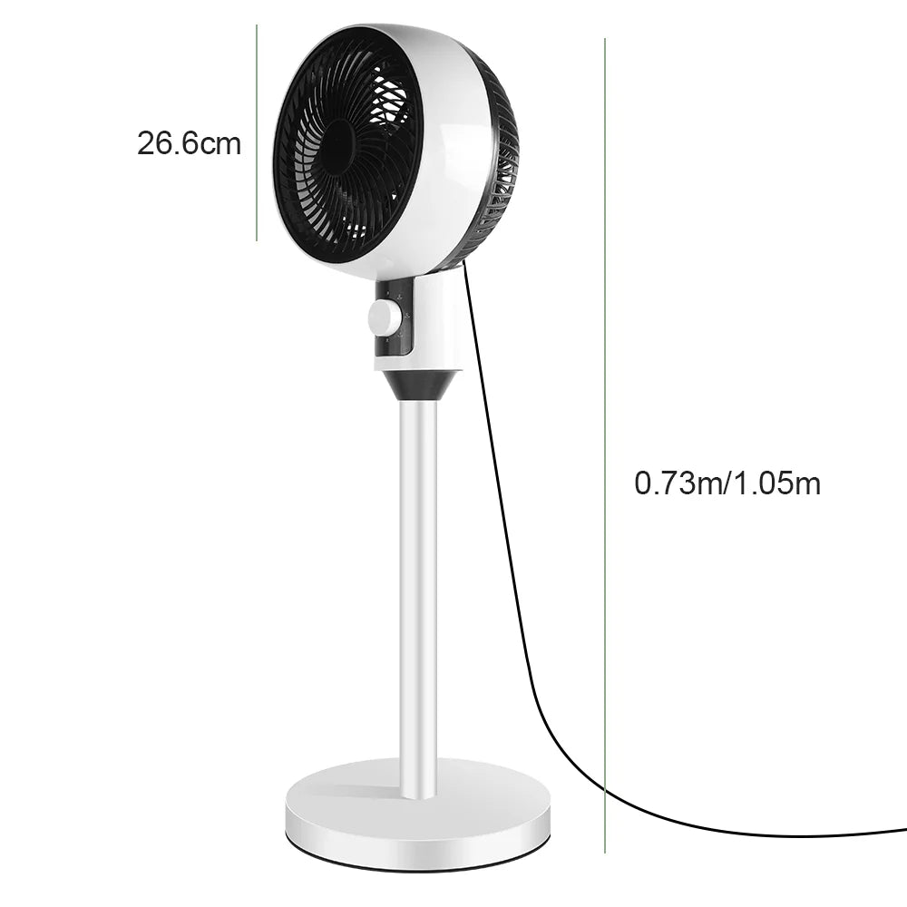 Air Circulation Fan Electric Fan Rechargeable Oscillating Fan 3-Gear Adjustment Stand Fan Household Air Circulation Fan