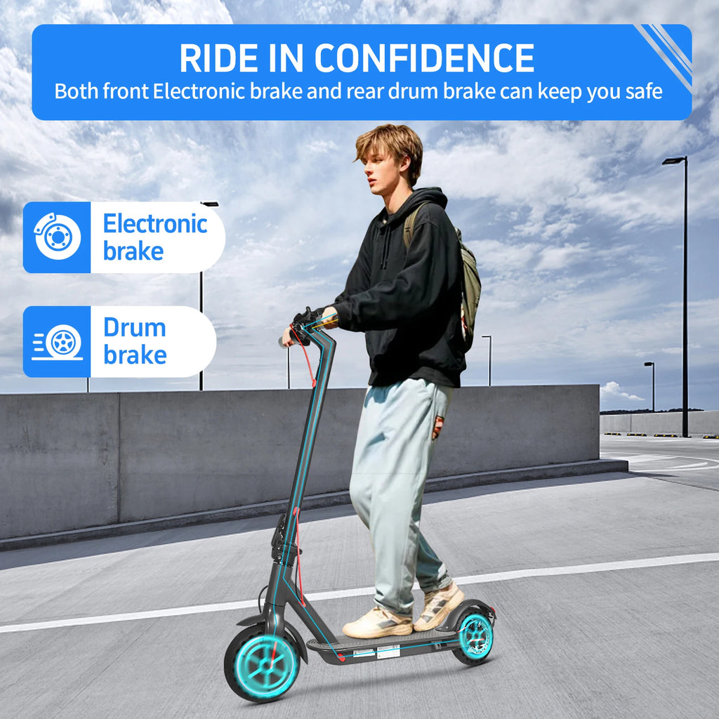 AOVOPRO Electric Scooter Smart Electric Scooter Maximum Speed: 19 miles per hour 350W Motor Range Per.Charge10 Miles