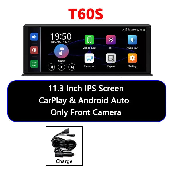 11.3" 4K Dashcam — CarPlay, Voice Control