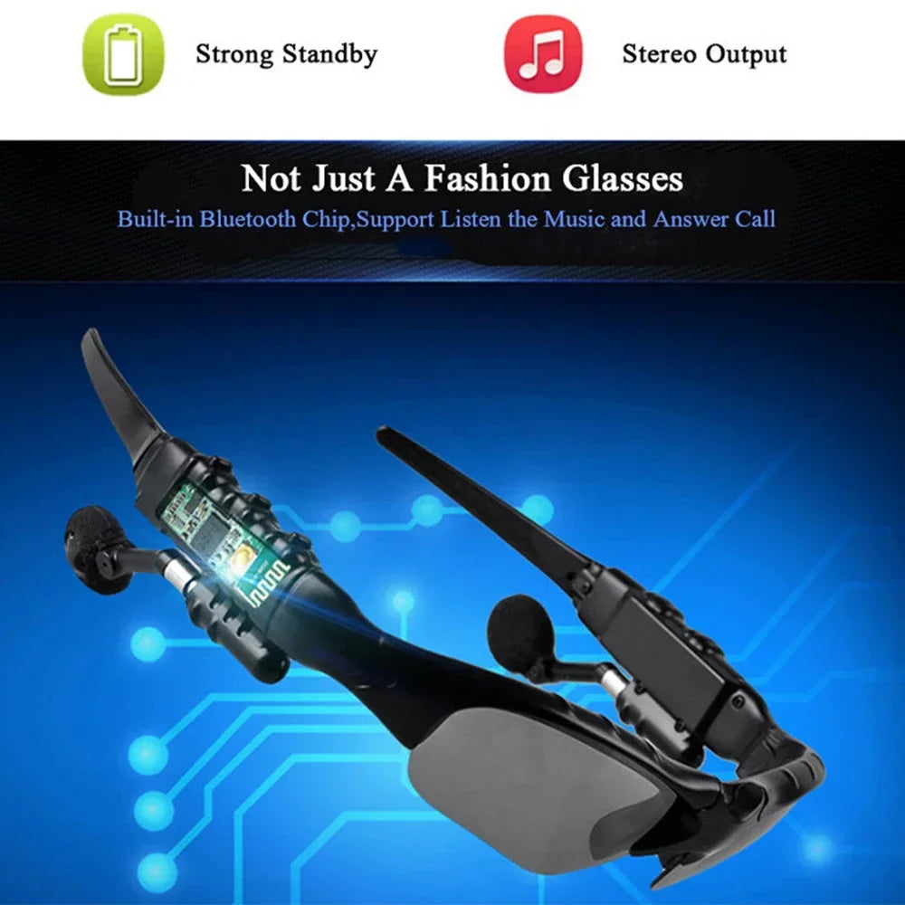 Bluetooth 5.3 Reitbrille — kabelloser Stereoklang, Sportfahren, Radfahrsonnenbrille