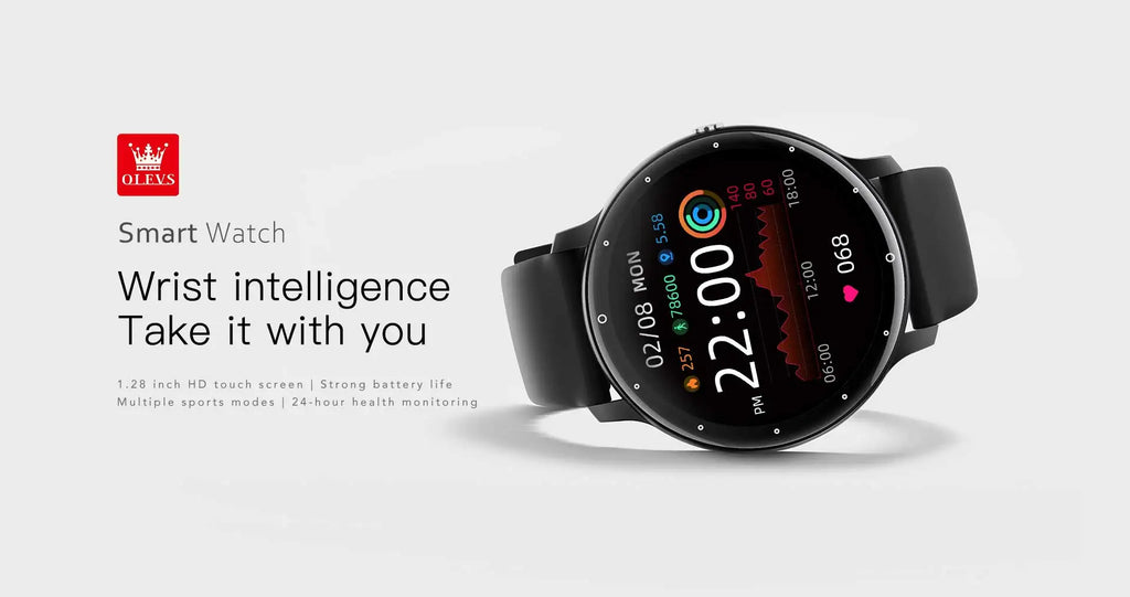 OLEVS 8201 Watch — IP67, Fitness Tracking