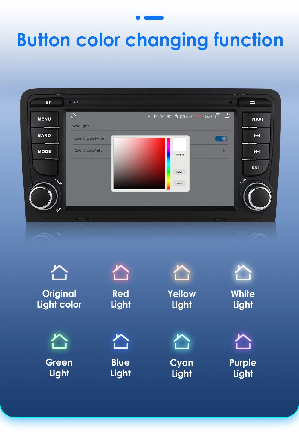 Hizpo Audi A3 — Android Auto, CarPlay, GPS