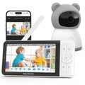 Tuya Smart Babyphone 2K-Kamera 5" 1080P Display Temperaturerkennung APP-Ansichtssteuerung Baby Nanny 2-Wege-Audio Babykamera