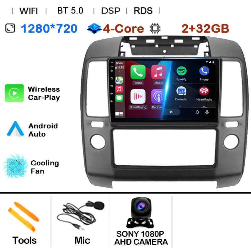 Android 15 Car Radio — Compatible with Nissan Navara D40 | GPS | DSP