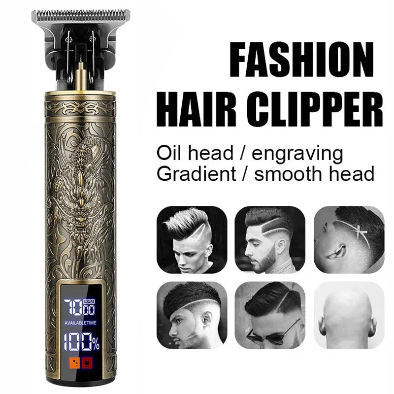 Vintage T9 Clipper — USB Rechargeable, Metal Body