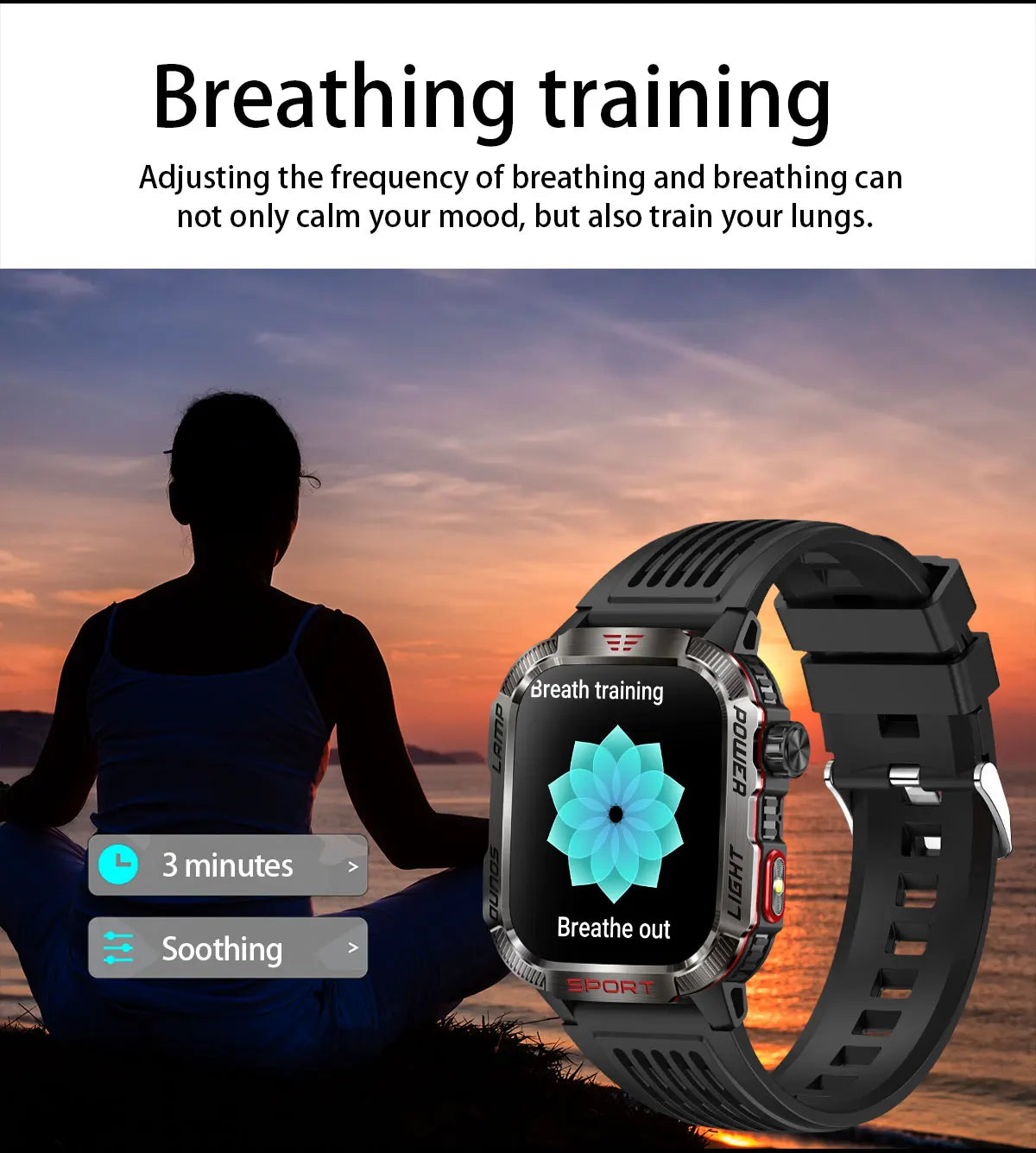 GUHUAVMI Outdoor Watch — AMOLED, GPS, Bluetooth