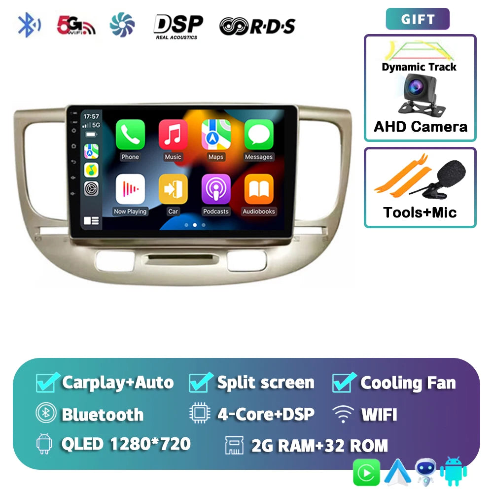 Kia Rio Android 15 — 2K Screen, CarPlay, GPS