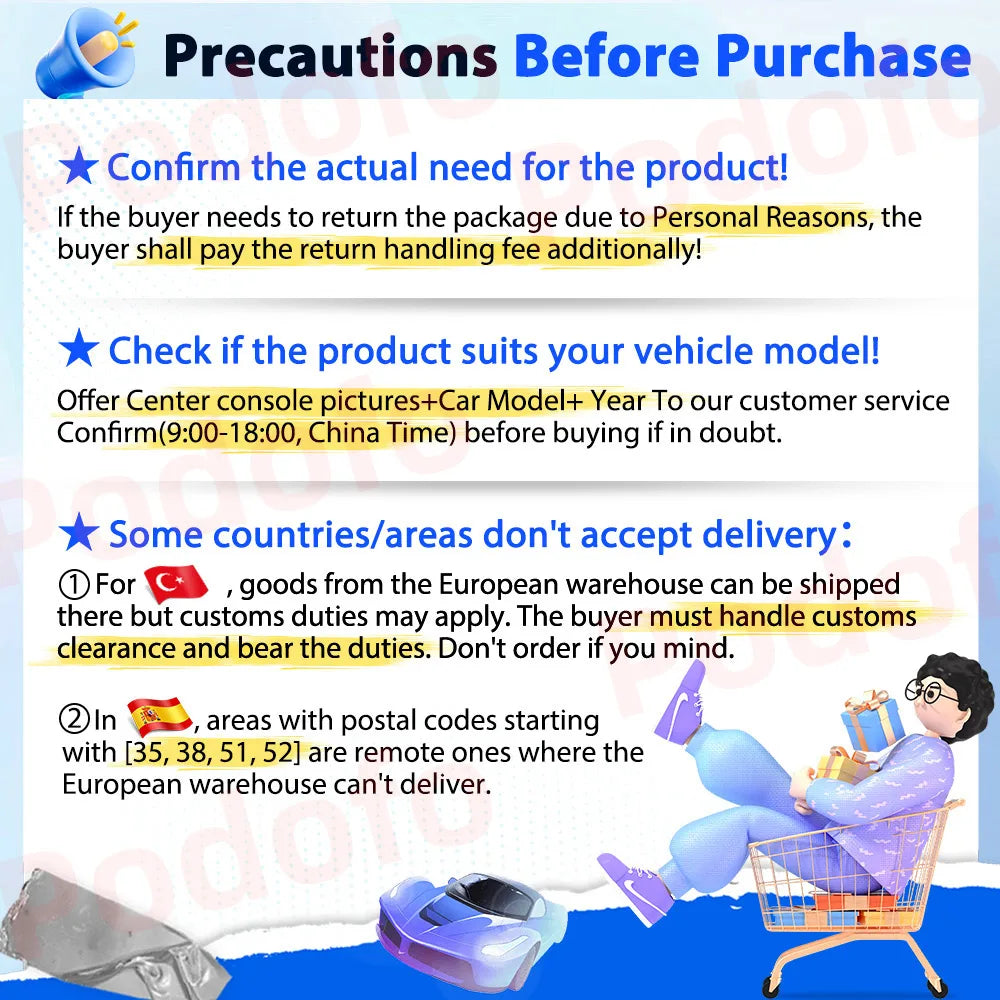 Podofo 1Din — Retractable Screen, CarPlay, Android Auto
