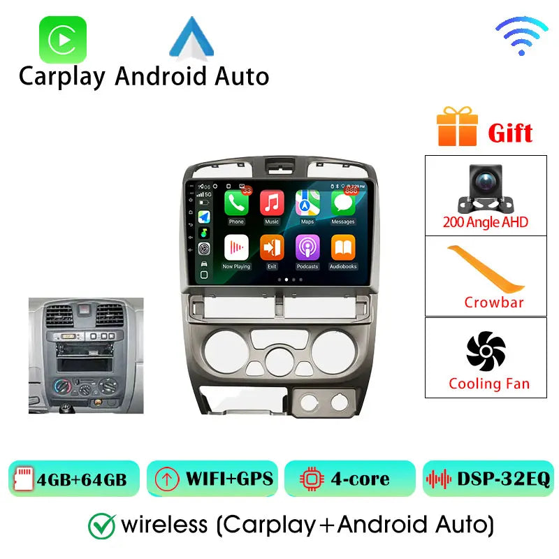 Isuzu D-Max Autoradio — Wireless CarPlay, Android Auto