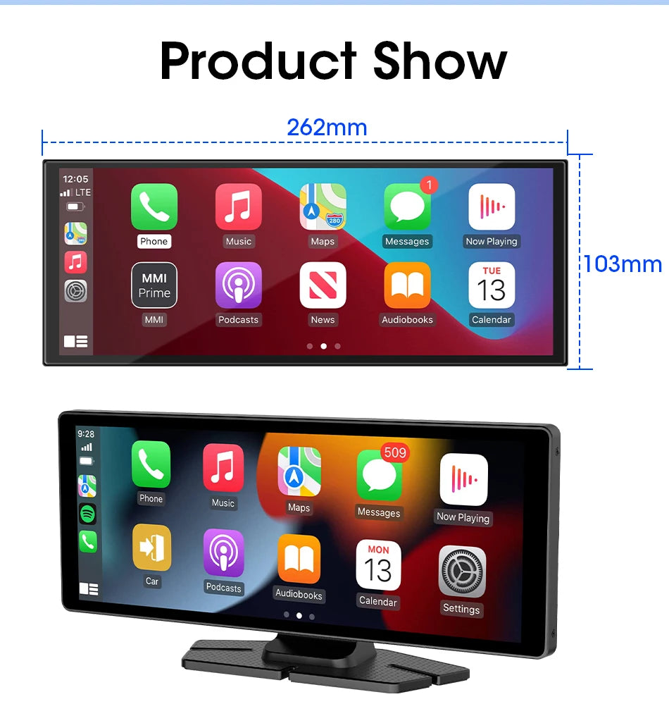 4K Dash Cam — Wireless CarPlay, Dual Lens