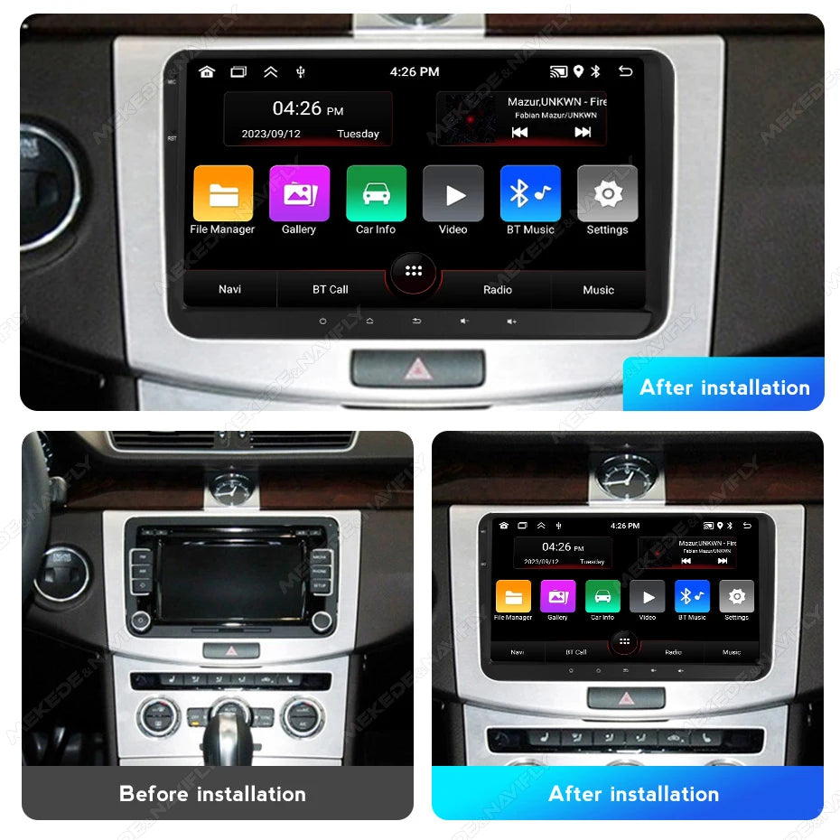VW Android 15 Radio — BT GPS, Car Multimedia