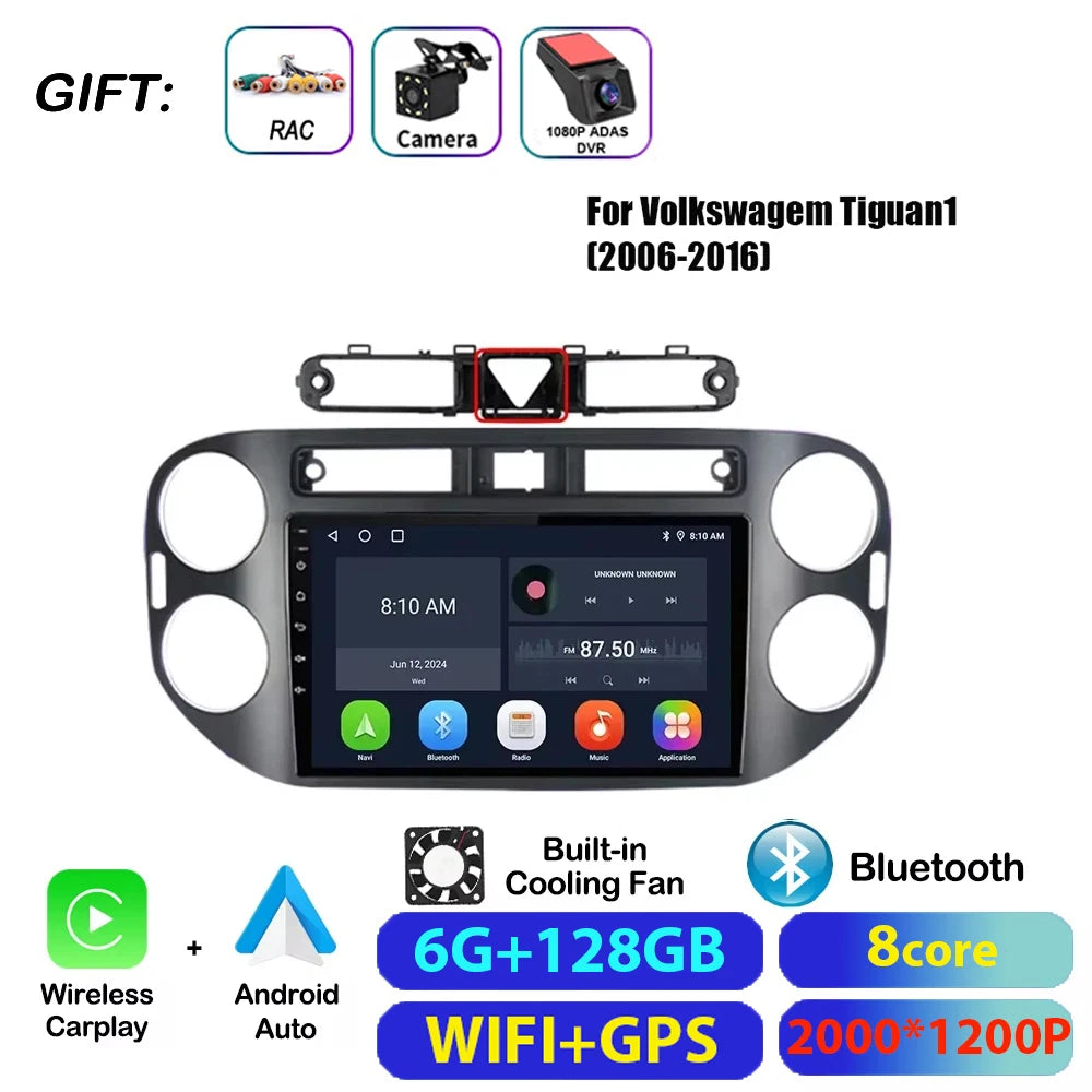 VW Tiguan Android 17 — 4G DSP, CarPlay