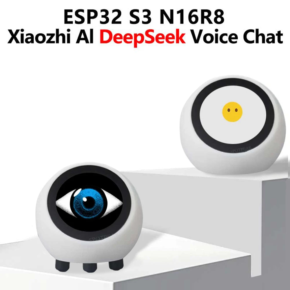 AI Voice Chat Robot No Touch Screen LCD Display Mini Robot Tabletop Ornaments Smart Assistant Robot for Home Decor(No Battery)