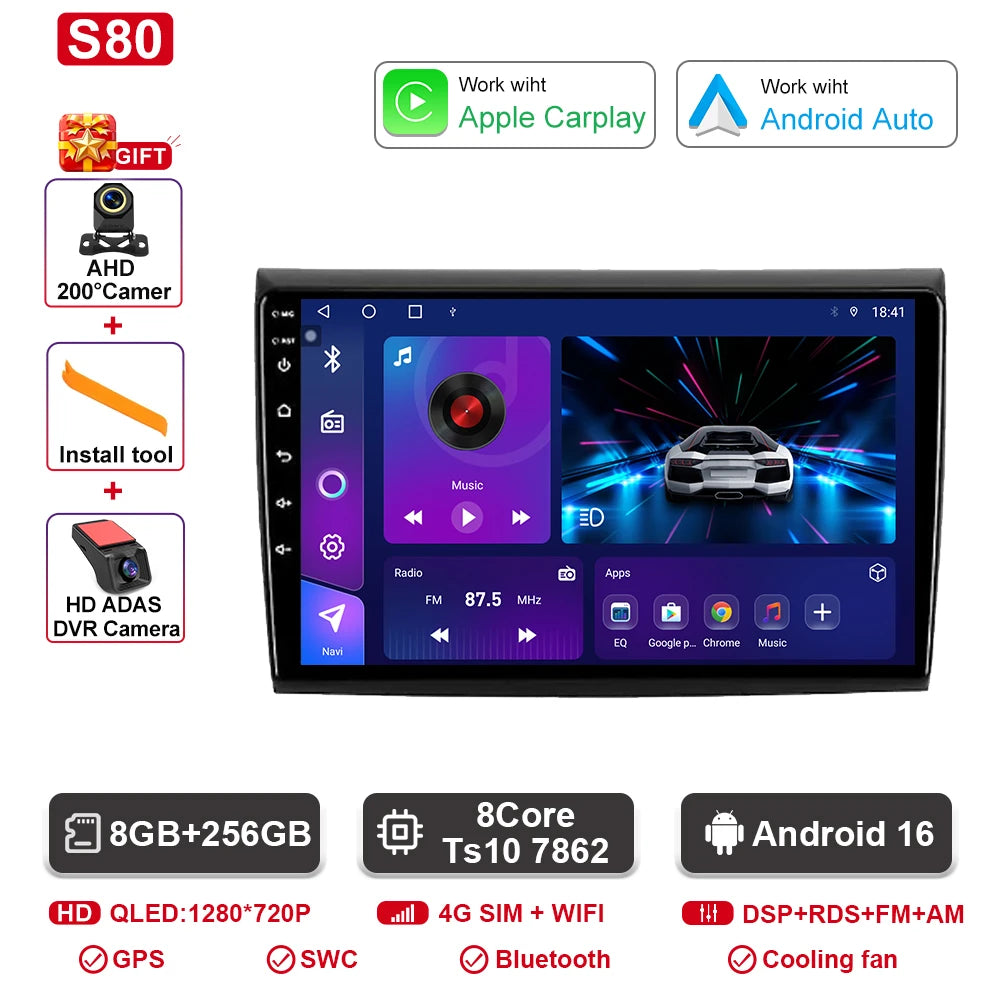 Fiat Bravo Android — 2K QLED, CarPlay, 4G
