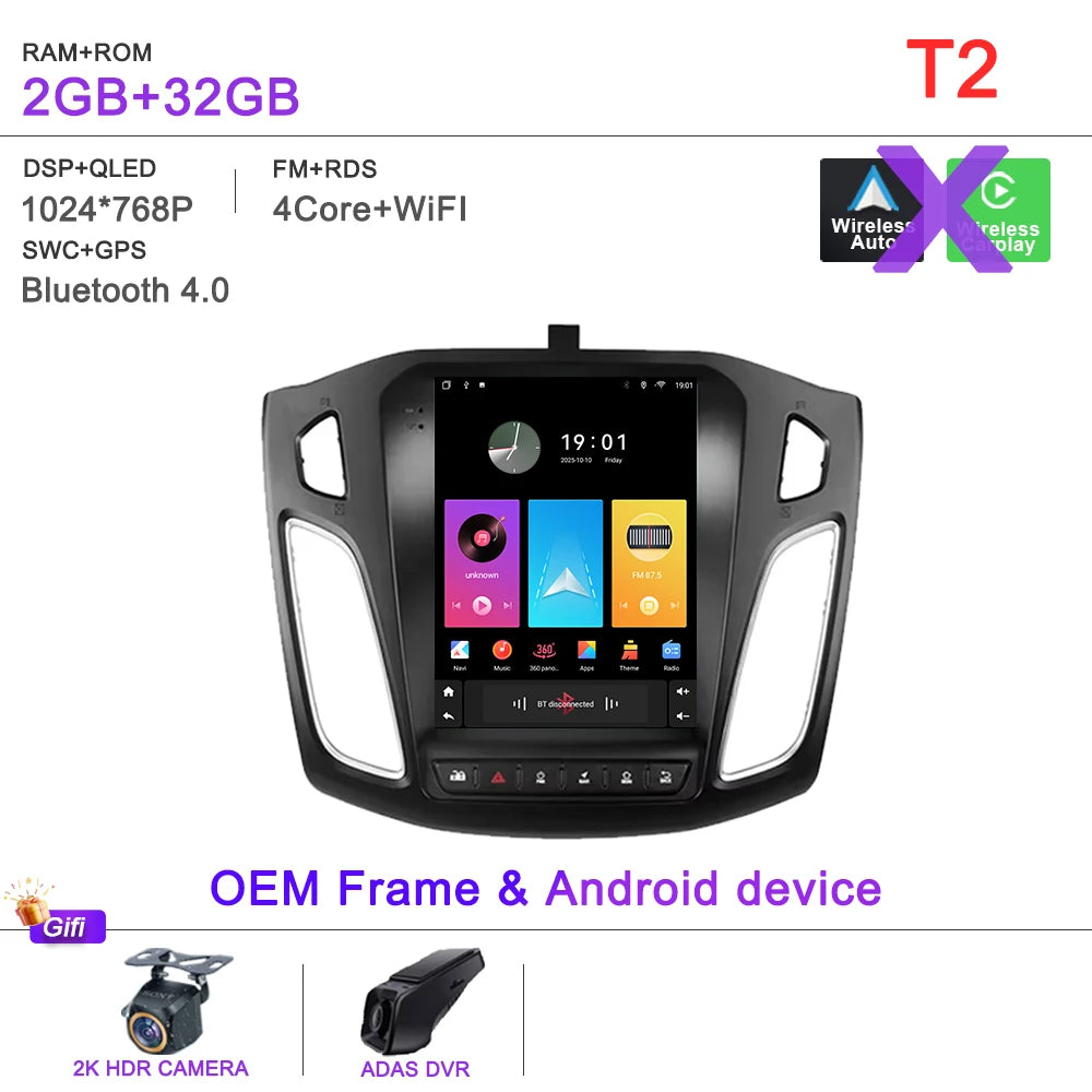 Ford Focus 3 Android 16 — GPS, Dash Cam