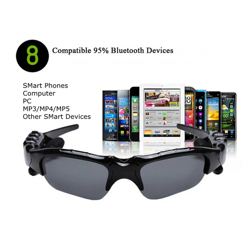 Bluetooth 5.3 Reitbrille — kabelloser Stereoklang, Sportfahren, Radfahrsonnenbrille