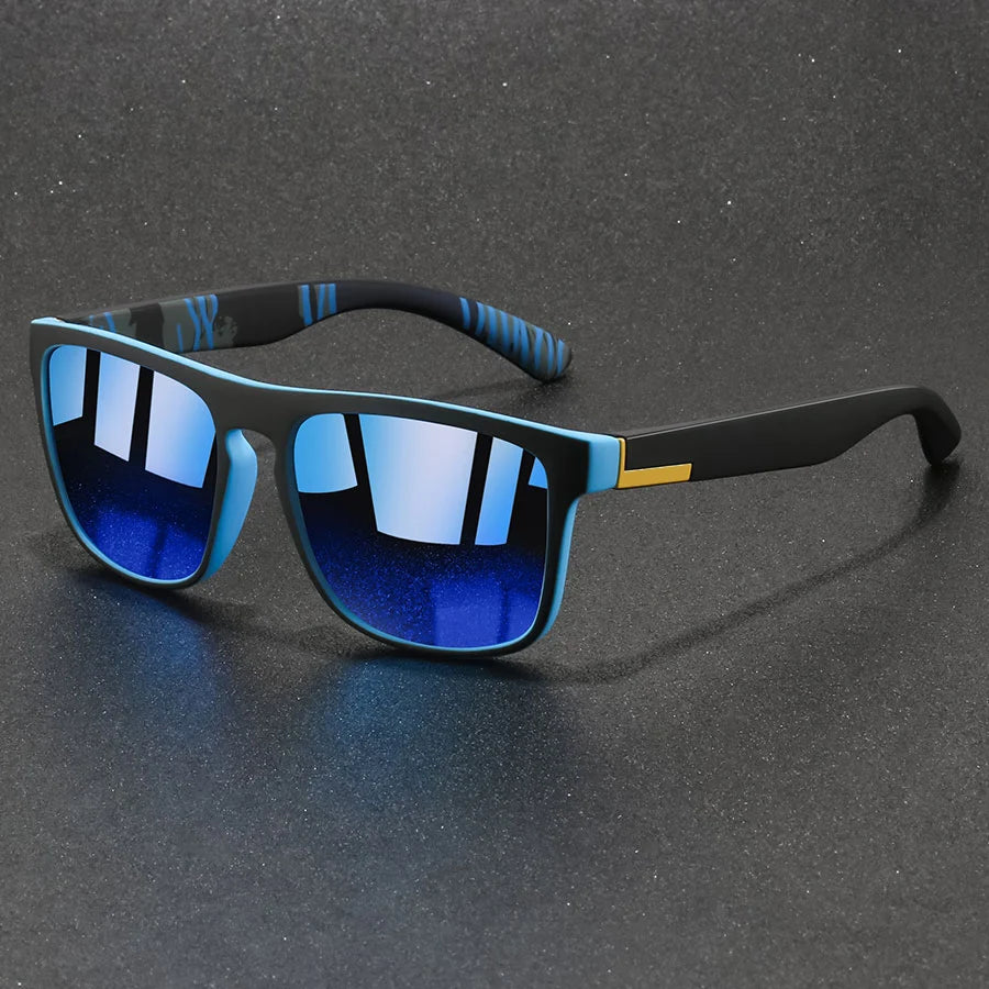 Lunettes de soleil carrées vintage — Anti-éblouissement, style rétro de designer, hommes et femmes