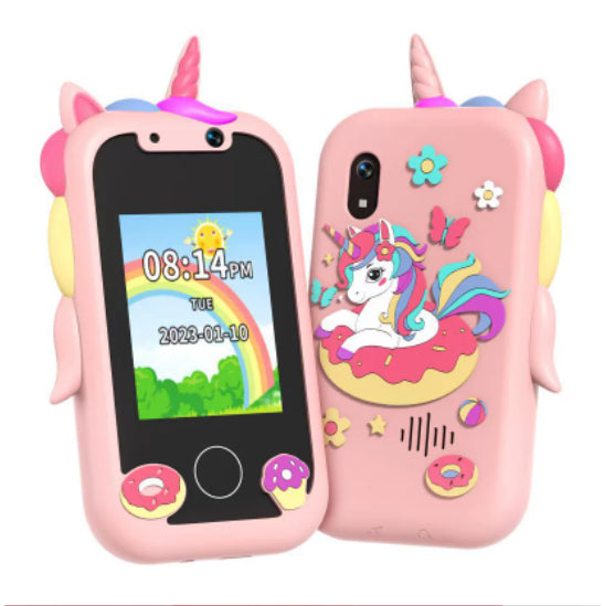 Mini Bär Kinderkamera & Spiele-Telefon – Touchscreen, Fotosticker, Video, 512 MB