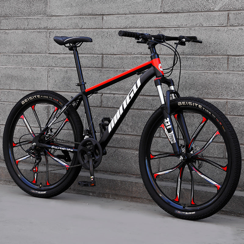 Vélo tout terrain VTT 24 26 pouces Freins à disque Amorti Vélo homme et femme Vitesse variable